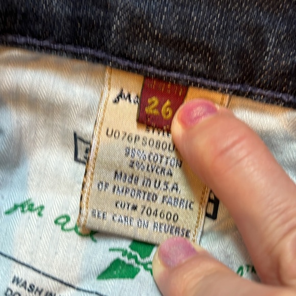 7 for All Mankind Flare Medium Blue Denim Jeans Green Signature Pocket 26 - Picture 7 of 14